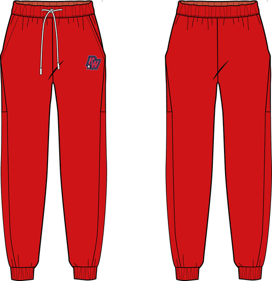 Penn Wood Athletics Trackpants- Red