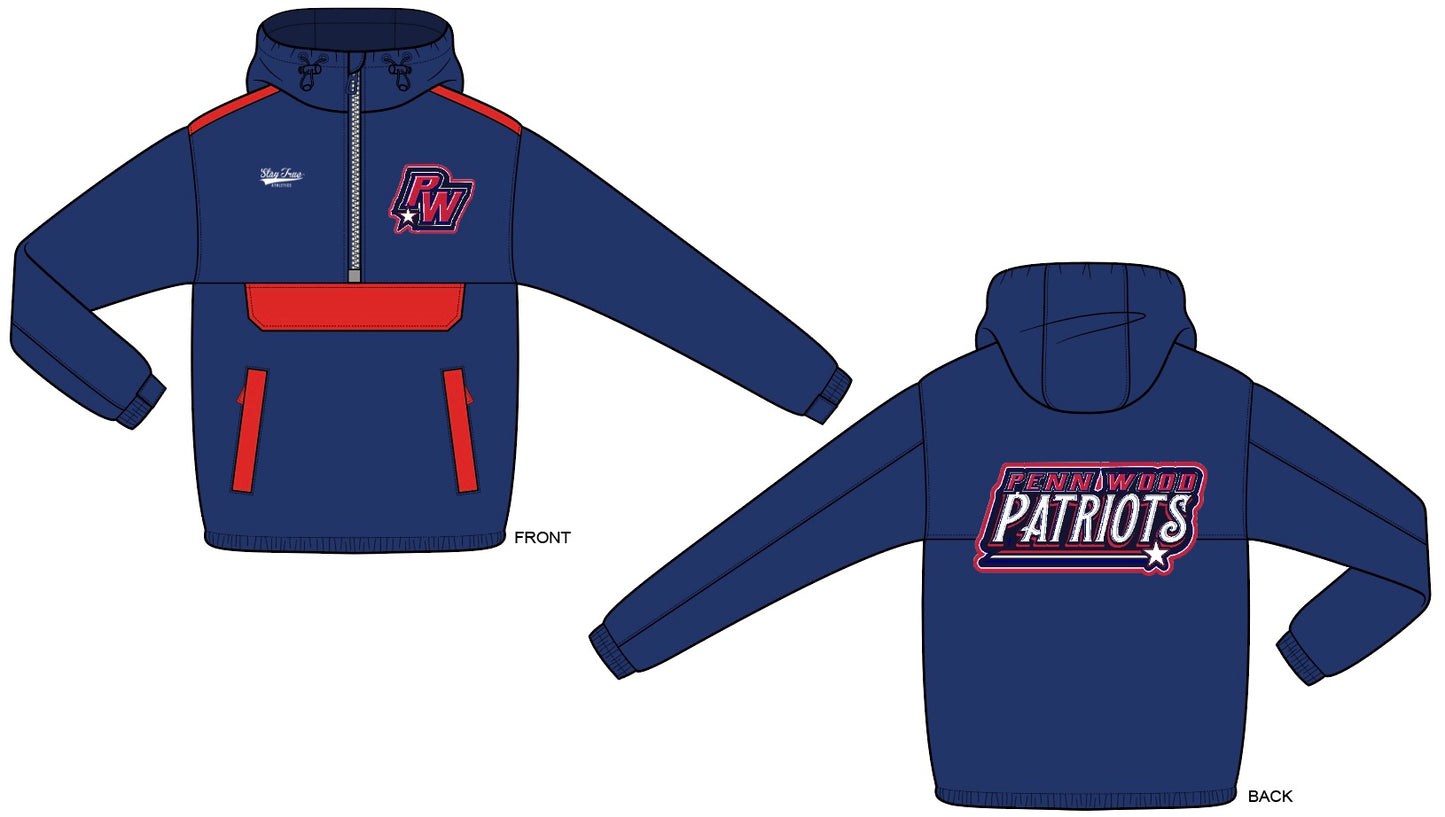 Penn Wood Athletics Track Jacket- Blue