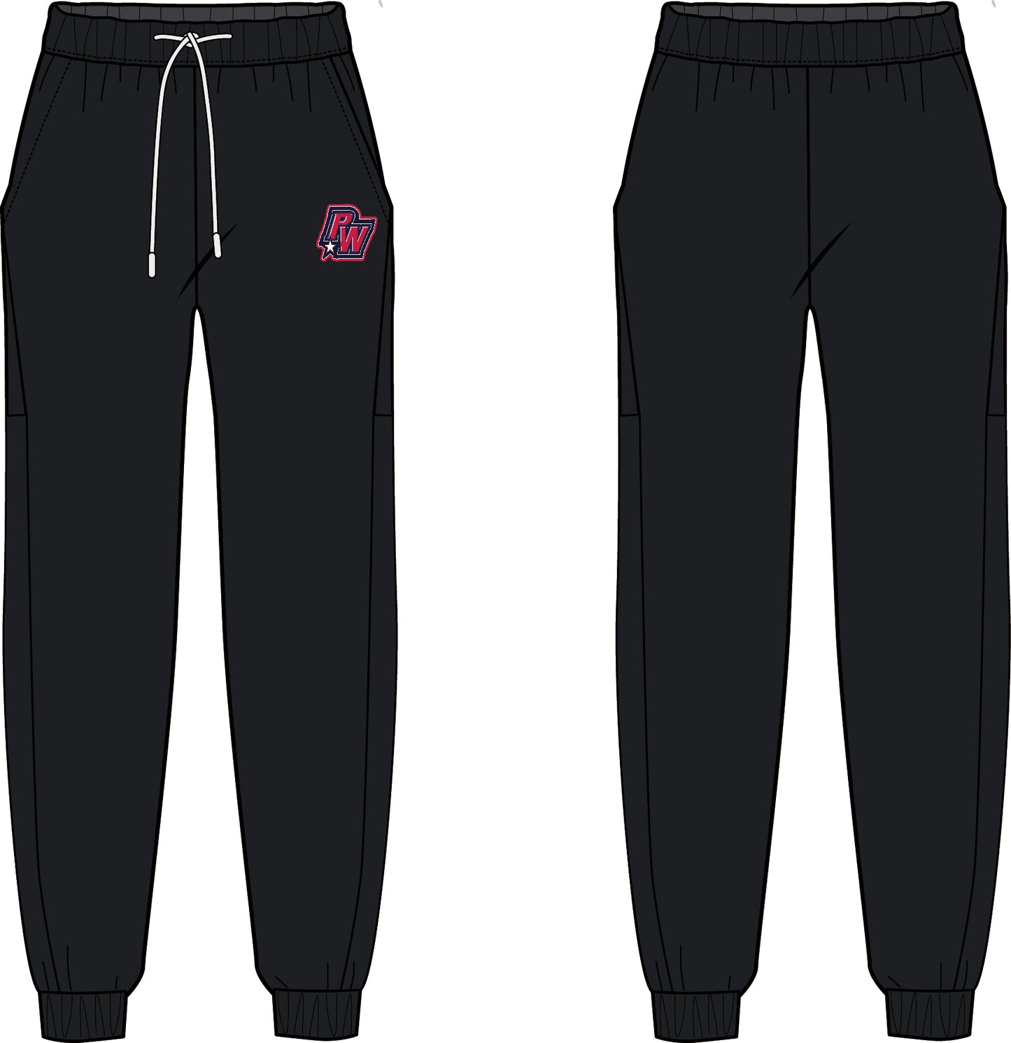 Penn Wood Athletics Trackpants- Black